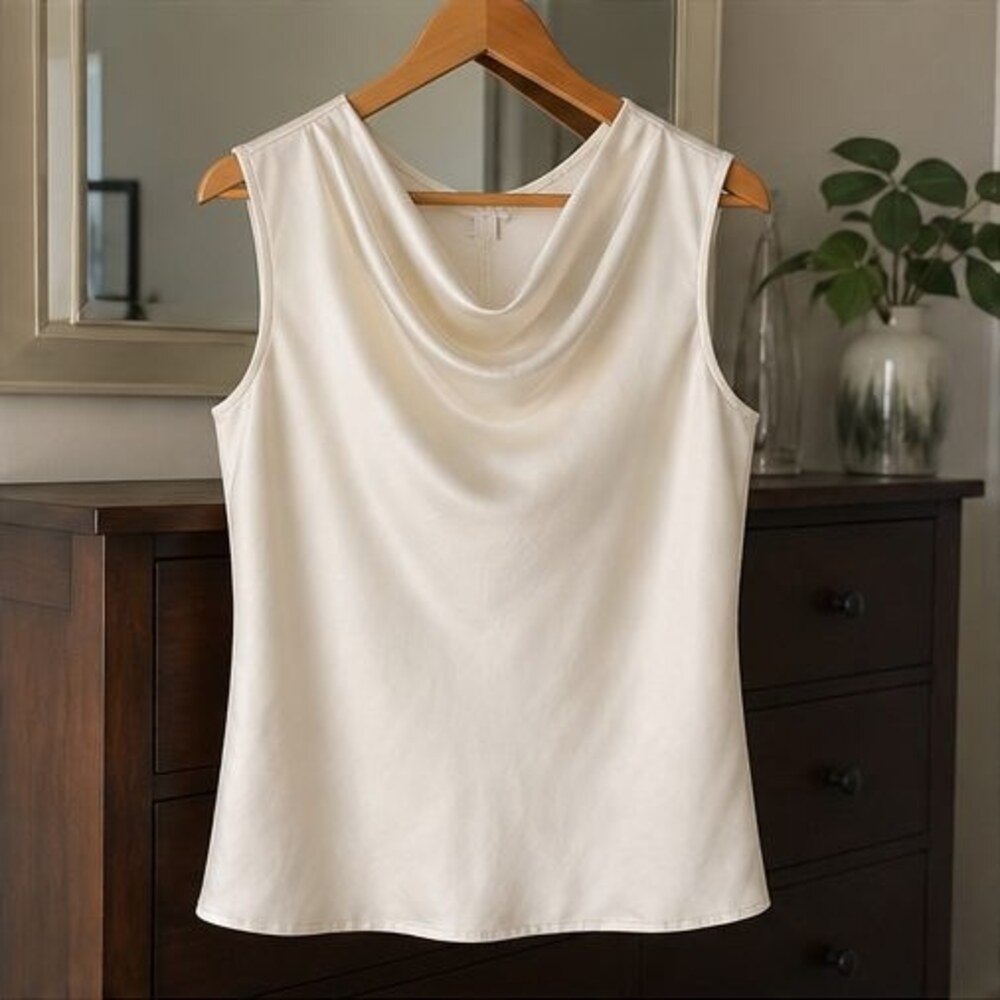 Rust Tie Neck Blouse
